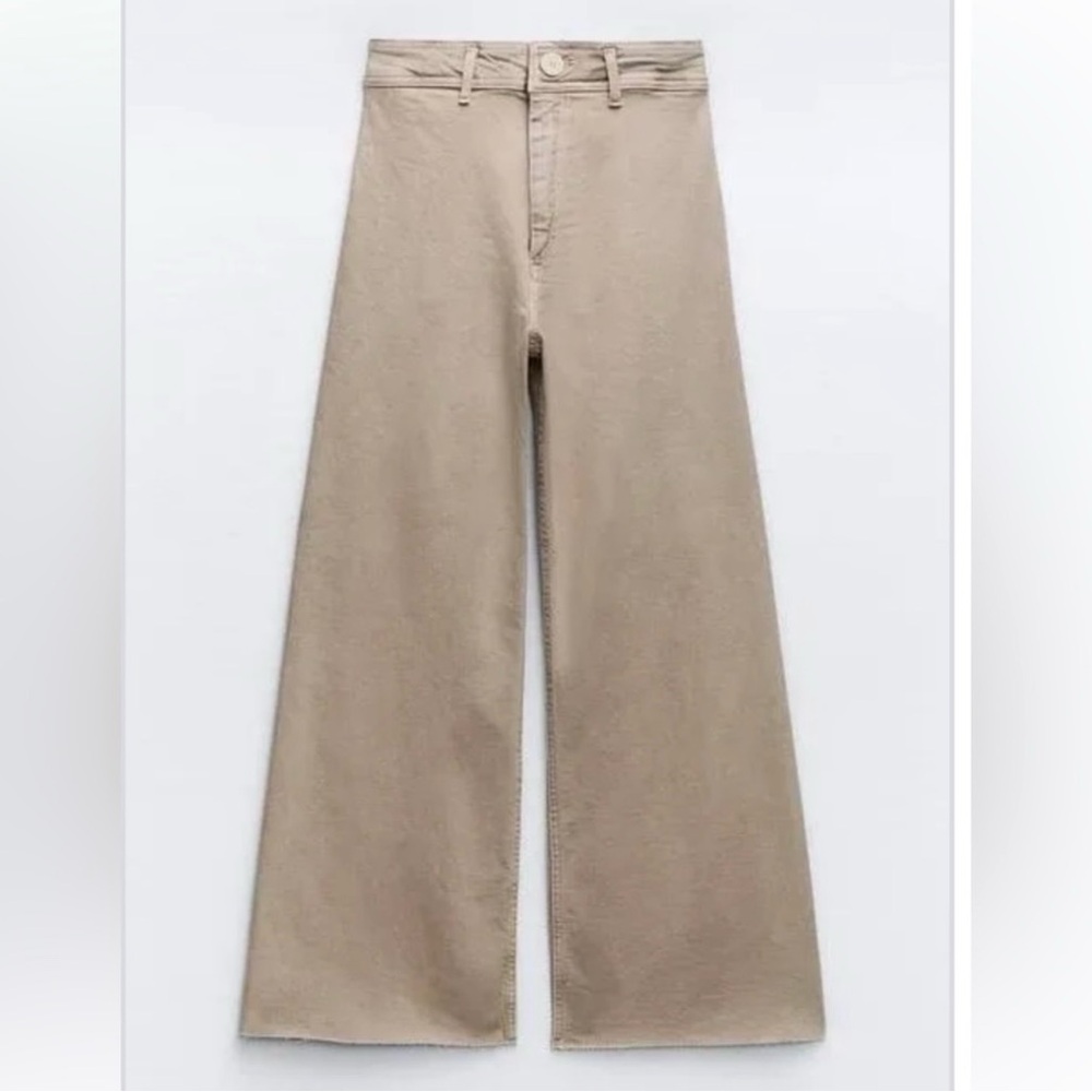 2 x Zara ZW Marine Straight Wide Leg Jean & Loose Fit Jean - Picture 2 of 10